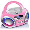 CD-Player mit LED-Beleuchtung | Kopfhöreranschluss | Tragbares Stereo Radio | Kinder Radio | Stereoanlage | USB | CD/MP3…