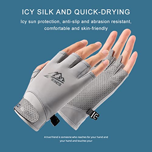 Blaward Fishing Gloves For Men Women Sun Protection Fingerless Gloves For Outdoor Paddling, Cycling, Rowing, Driving, Hiking #TOP1