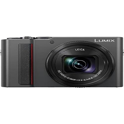 Panasonic LUMIX DC-TZ200D Compact Digital Camera featuring 20.1MP MOS Sensor, 4K 24P & 30P Video Recording, Travel Camera, Leica Zoom Lens, 15X Optical Zoom, Wi-Fi, Bluetooth, Post Focus, Silver
