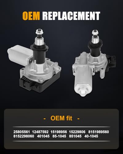 Image of ROADFAR Rear Windshield Wiper Motor for Chevrolet for Trailblazer 2003-2009 | For Buick For Rainier|For GMC|For Isuzu For Ascender|For Oldsmobile|For Saab|OE 15229806|8151989560|401045|5 Pins