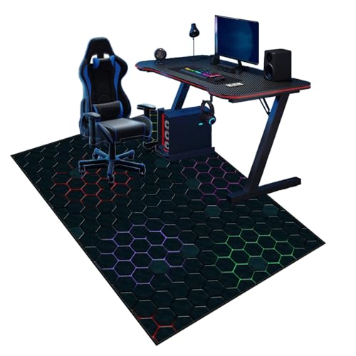 XUEGAIXIA Tappeto Sedia Gaming, Tappeto Salvapavimento Protezione Parquet, Tappetini per Sedie da Ufficio, Tappeto per Sedia a Rotelle, Proteggi Moquette Multiuso 70 x 110 cm