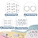 Nunpag 24 Pcs Ear Piercing Kit Ear Disposable Piercing Gun Kit Includes 6 Pcs Self Piercing Gun 12 Pcs Cubic Zirconia Earrings Stud Hoop Earrings 6 Cleaning Pads Easy to Use Ear Piercer Kit Tool