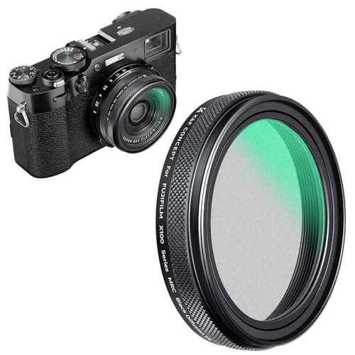 K&F CONCEPT Nano Xcel Filtro Black Mist 1/4 Compatible con FujiFlim X100 Series,Filtro Black Diffusion 1/4 con 28 Capas Nano Revestimiento Compatible con Fujifilm X100S X100F X100T X100V X100VI(PLATA)