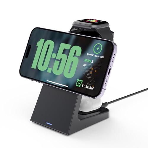 Chargeur induction 3 en 1 station de charge magnétique pour iPhone 17 et AirPods Pro