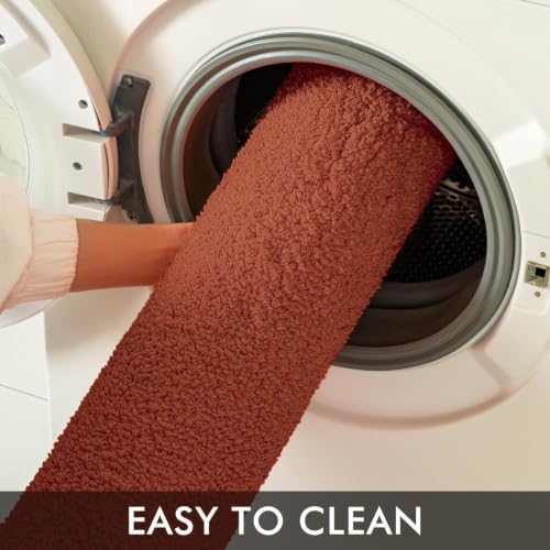 MIULEE Rust Bathroom Rugs and Mats Set 3 Pieces 20x20+16x24+20x30 Inch — view 6