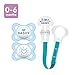 MAM Original Value Pack Baby Pacifier, Nipple Shape Helps Promote Healthy Oral Development, Universal Pacifier Clip, 2 Pacifiers + 1 Pacifier Clip, 0-6 Months, Love & Affection/Boy