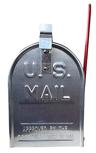 ARREGUI Americano E2101 Individueller Briefkasten aus Aluminium im amerikanischen Stil, Größe L (C4-Zeitfschriften und Umschläge), Edelstahl, 25 x 48 x 17 cm