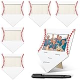 Cinnvoice 6 Pcs Softball Baseball Picture Frame Sport Pattern Photo Frames Wooden Picture Frame Gifts for Tabletop Display Home Hotel Office Decoration, Fits Display 4'' x 6'' Photos (Baseball)
