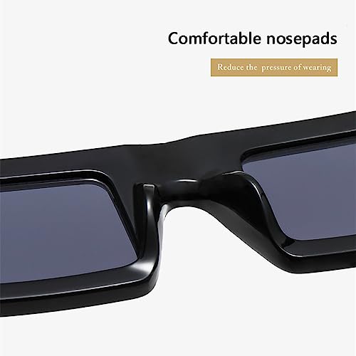 Lunettes de soleil rivets vintage et monture petit rectangle vert - 5