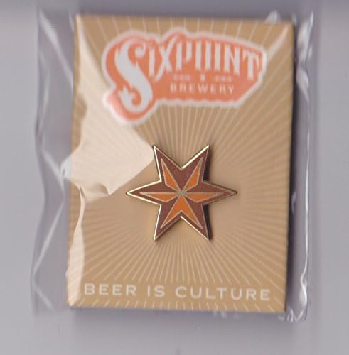Sixpoint Brewery - Red Hook Brooklyn NY USA - Star Logo Label Pin - NYC - Button/Badge