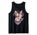 Funny Meowica Sphynx Cat Lover Owner USA Flag 4th Of July Tank Top