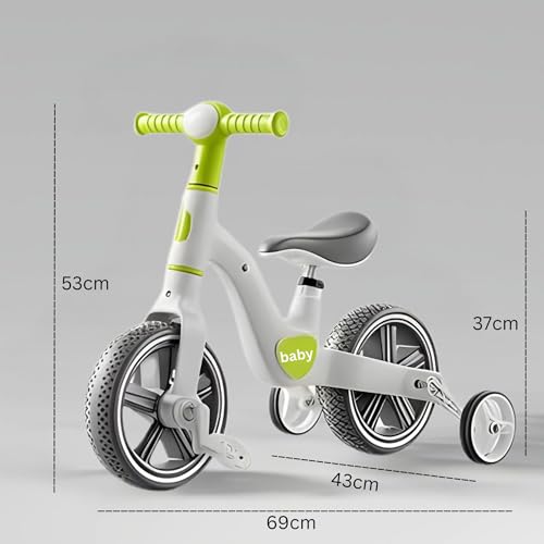 Image of TinyRover 3-in-1 Toddler Tricycle Balance Bike - Convertible Kids Trike with Detachable Pedals, Adjustable Seat & Foldable Training Wheels for Boys Girls 2-5 Years