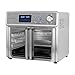 Kalorik 26 QT Digital Maxx Air Fryer Oven with 7 Accessories, Roaster, Broiler, Rotisserie, Dehydrator, Oven, Toaster, Pizza Oven and Slow Cooker. Includes Cookbook. Sears up to 500⁰F. Extra Large Capacity, All in One Appliance. Stainless Steel. AFO 47269 SS