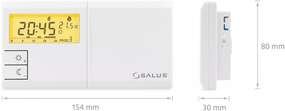 Salus 091FLRFv2 Thermostat Dimensions