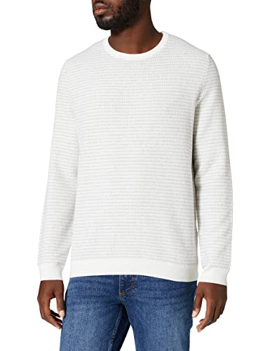 Preisvergleich Produktbild Maerz Herren Rundhals Struktur Pullover, White, 56