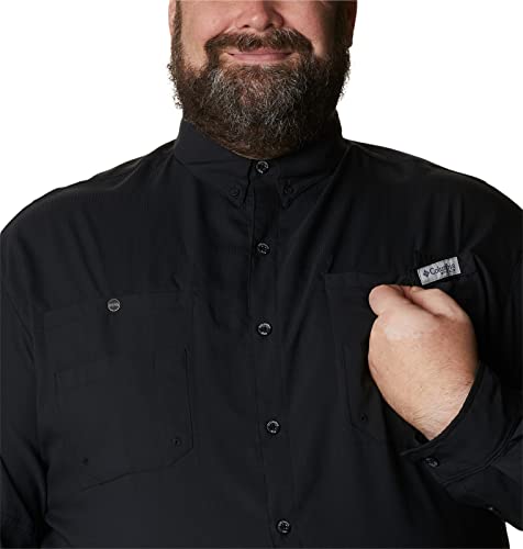 Columbia Camisa masculina de manga comprida Tamiami II, preta - GG