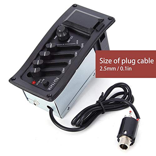 Captador de guitarra acústica, pré-amplificador de guitarra 7545R, 4 bandas para guitarras clássicas