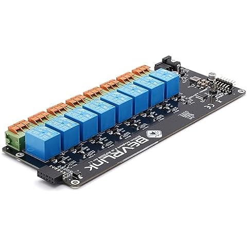 BEVRLink 8 Channel Relay 12V 8 CH for Raspberry Pi, Arduino, ESP32, ESP8266, Other Single-Board Computers and microcontrollers I2C GPIO Cover
