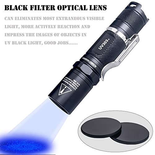 GING UV FLASHLIGHT UV303-365nm Blacklight AA tocha ferramenta de alta potência luz negra luz UV para