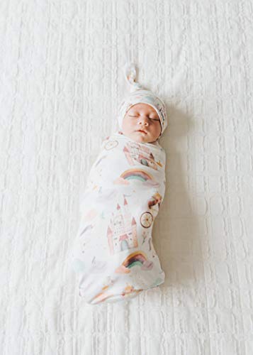Image of Baby Beanie Hat Top Knot Stretchy Soft inchEnchanted inch by Copper Pearl