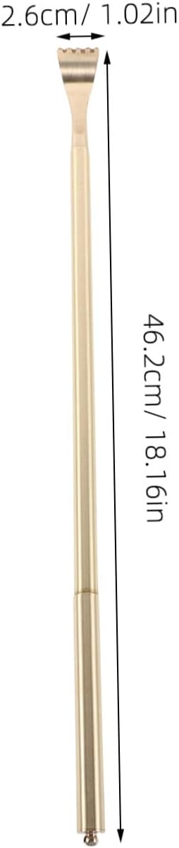 Portable Copper Back Scratcher with Long Handle Round Rod Ergonomic Design for Men and Women Itch Relief and Massage Tool for Travel and Home Use