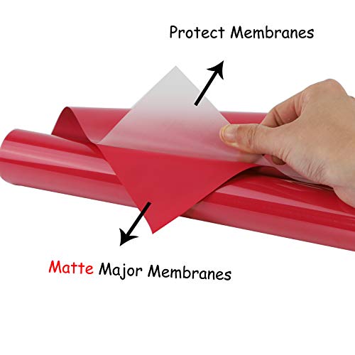 guangyintong Rolos HTV vermelhos de vinil de transferência de calor, 30,5 cm x 3 m de ferro vermelho