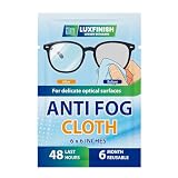 LUXFINISH Anti Fog Cloth for Eyeglasses, Goggles, Camera Lenses, Motorcycle Helmet & Ski Masks – Prevents...