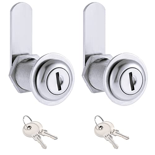 SHEENO Lot de 2 verrous de sécurité pour boîte aux lettres 1/8" (30 mm) - Verrou de porte - Serrure de meuble - Serrure de porte pour tiroirs avec 4 clés Cover