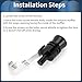 INFINAUTO Turbo Sound Muffler Pipe Whistle, Rear Tailpipe L Car Motorcycle Roar Maker Aluminum Black, 1 Set