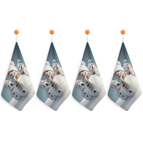 Serviette décorative bonhomme de neige douce pour bain - 2