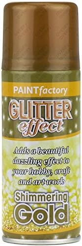 2x Glitter Gold Effect Spray Paint Decorative Creative Art Crafts Frames Hobby