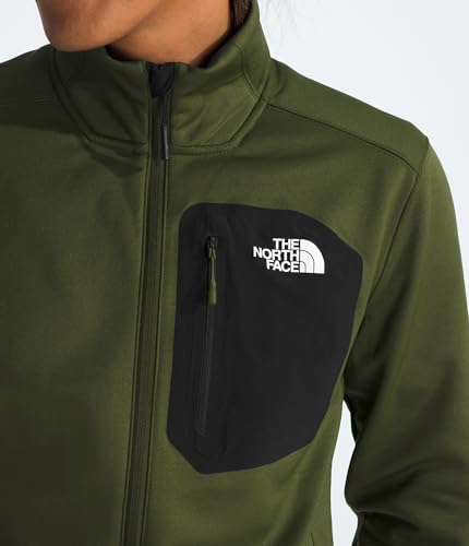 Image of THE NORTH FACE Men's Crest Full Zip Jacket | Water Repellent Fleece Coat, Double Layer Stand Collar & Zip Hand Pockets
