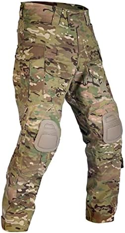 G3 Combat Pants with Knee Pads Tactical Military Trousers Hunting Multicam Pants for Men Rip-Stop Airsoft Gear (Multicamo, 34)