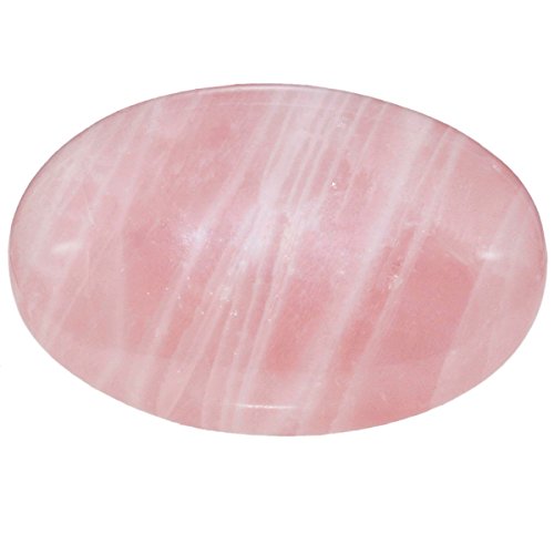 Mookaitedecor Rose Quartz Pocket Palm Stone Worry Stones Therapy Crystal Healing Gemstone Oval Shape #TOP1