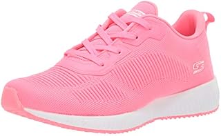 Skechers BOBS Women's Bobs Squad-Glow Rider Sneaker, neon Pink, 8.5 M US