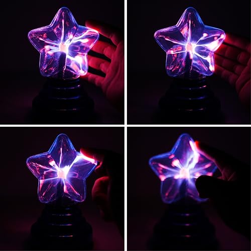 Image of Plasma Star,Plasma Ball Lamp，Plasma Globe ，Flashmen Science Toy，Fancy Club Decor and Science Education Gifts，Plasma Ball Sensor Lighting Globe with Music,Voice and Touch Response