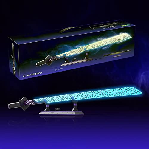 Modelo Espada Samurái Técnica, Samurai Sword Modelo Bloques De Construcción, 836 Piezas Katana Espada Kit De Construcción, Anime Samurai Ninja Sword Con Vaina Y Soporte, Compatible Con Lego Cover