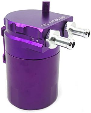 Car Styling Universal Engine Oil Catch Can Reservoir Tank Kit Aluminum 600ML With Breather Filter (Purple)