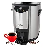 West Bend 57030 Stainless Steel Commercial Grade Coffee Urn Large Capacity Double Walled and Fast Brewing, 30-Cup, Silver