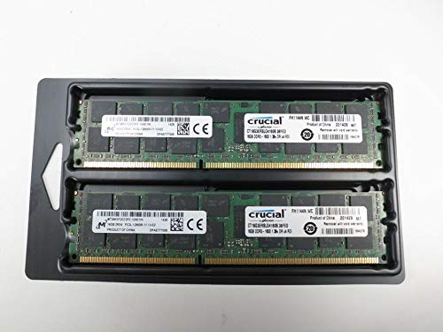 Crucial 32GB Kit (16GBx2) DDR3/DDR3L-1600 MT/s (PC3-12800) DR x4 RDIMM Server Memory CT2K16G3ERSLD4160B / CT2C16G3ERSLD4160B by 