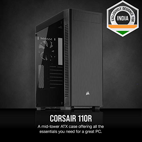 Image of Corsair 110R Mid-Tower ATX Case, Acrylic Side Panel - Black & Vengeance LPX 8GB (1x8GB) DDR4 3200MHZ C16 Desktop RAM (Black)