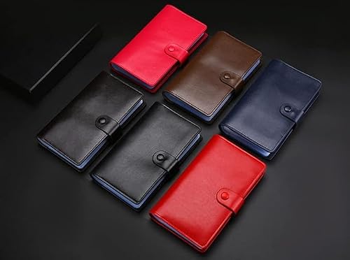 JERLA RFID Credit Card Holder book,Leather Business Card Organizer for Women Men 96 Card Slots (Leather brown)