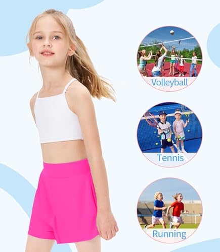 Hvididan Short atlético feminino cintura alta com bolsos, leve, macio, secagem rápida, corrida espor