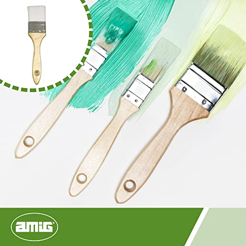 Miniatura 3 de Amig - Paletina De Nylon Blanco Especial Para Limpieza Mod. 4024-70 Mm - Virola Niquelada Y Cómodo Mango De Madera Barnizada - Múltiples Superficies