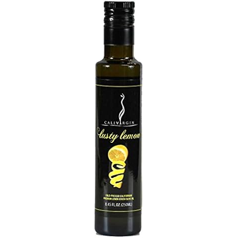 Calivirgin Lemon Olive Oil - Lemon Infused Extra Virgin Olive Oil - Cold Pressed Olive Oil - Lemon Flavored Olive Oil - No Preservatives - Gourmet Olive Oil from Organically Grown Olives - 250ml Cover