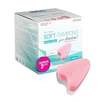 JOYDIVISION Soft-Tampons normal | 3 Stück | fadenlose Tampons Für Sport, Schwim Men & Spa | Men struationsschwämmchen ultra soft | leichtes Einführen & Entfernen | Softtampon Ohne Faden