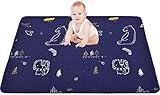 Portable Baby Play Mat Machine Washable, Foldable Crawling Mat for Floor 43x43” Baby Playpen Mat, So