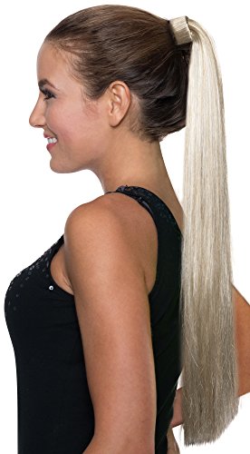 Blonde Ponytail Clip Rubies extension cheveux postiche pince de déguisement