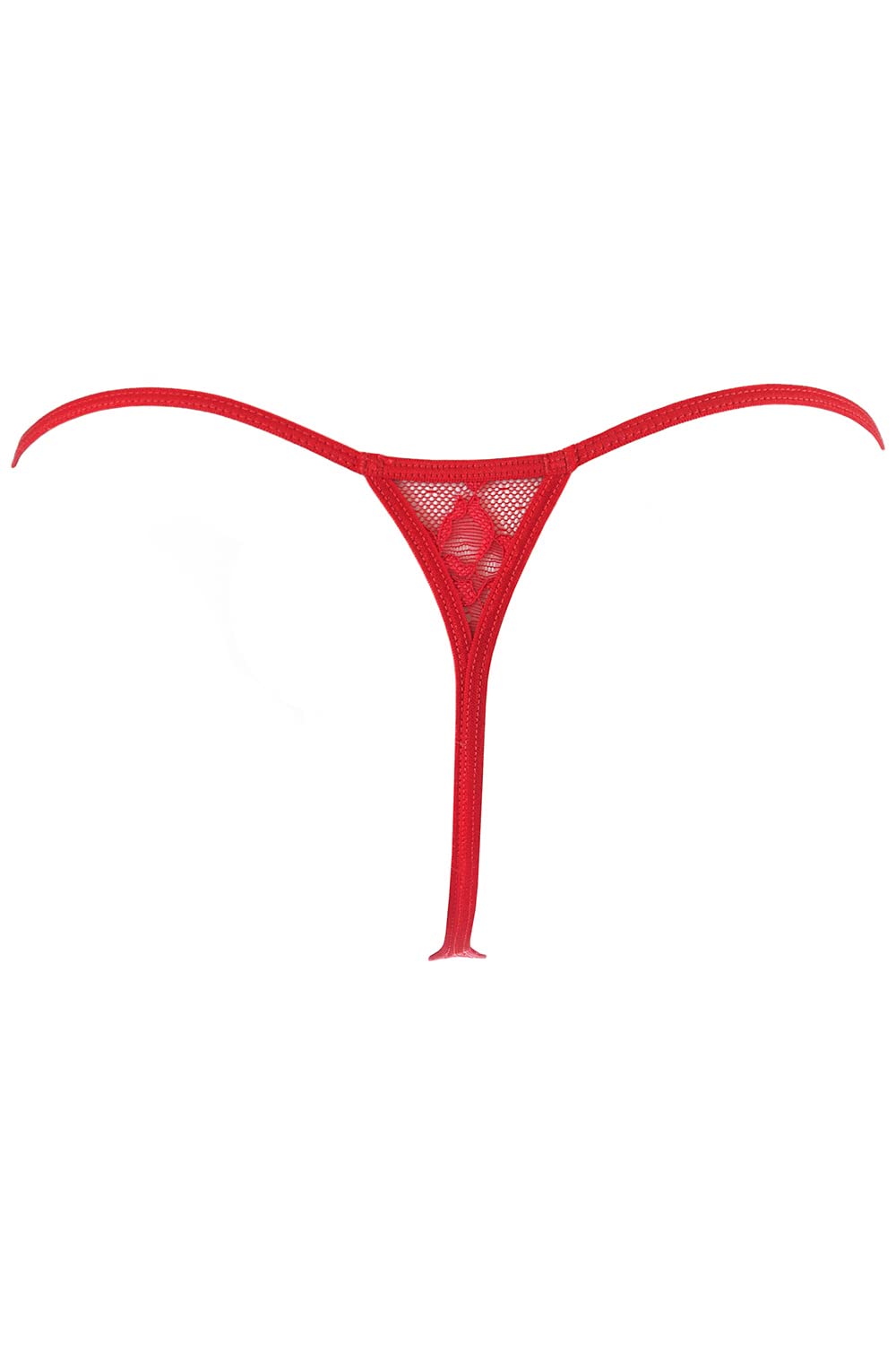 Axami Conjunto De Lencería Sensual Camisón De Noche Y Tanga V-10469, Rojo,L