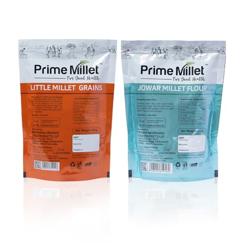 Image of Prime Millet For Good Health Organic Jowar Flour | Whole Jowar Grain | High Fiber | Stone Ground | Premium Quality | Healthy Flour for Roti, Bhakri, Dosa & Everyday Meals, 1.5 Kg(Pack of 2 x 750g)